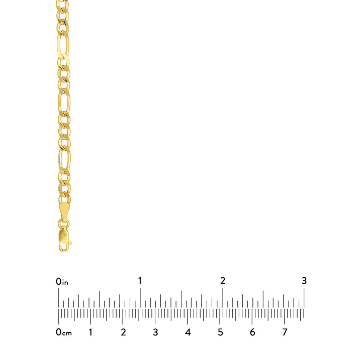 4.90mm Hollow Cuban Figaro Chain