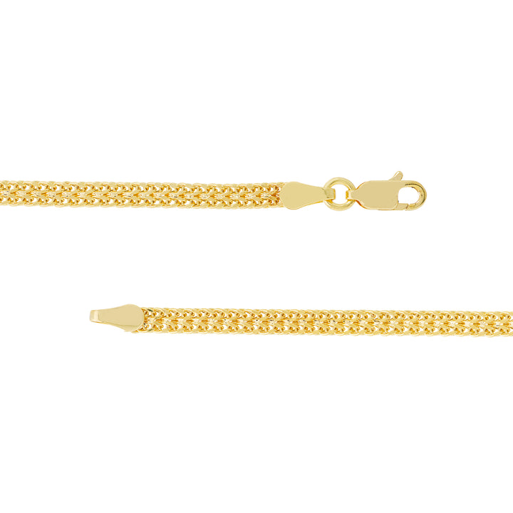 2 Row Hollow Wheat Chain Bracelet