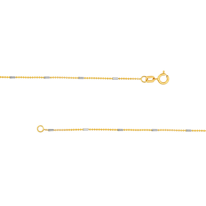 0.95mm Two-Tone Barrel Saturn Chain