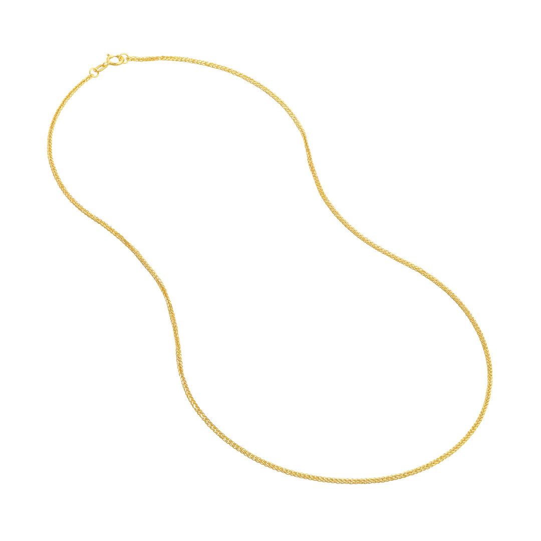 1.50mm Square Wheat Chain with Spring Ring