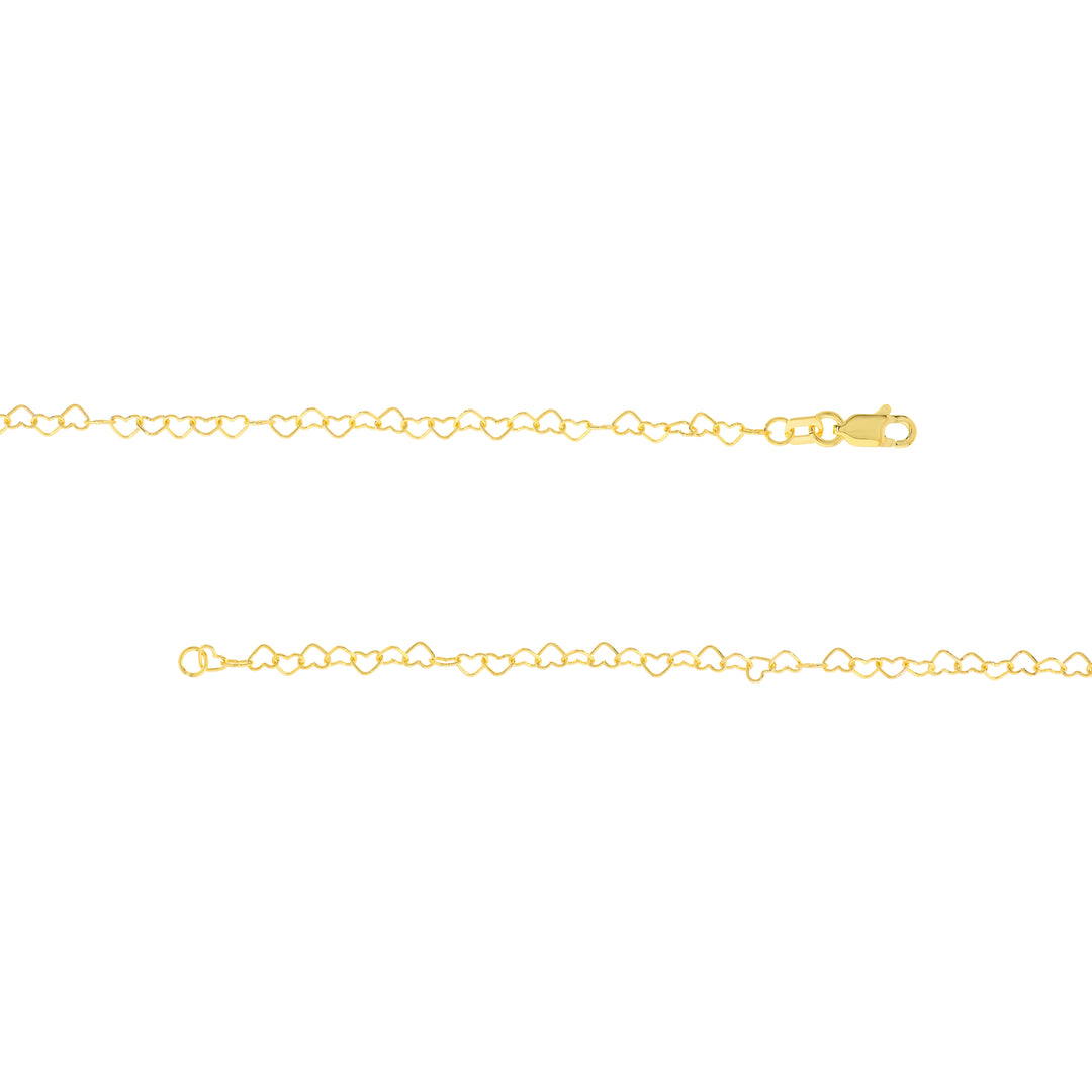 3.50mm Twist Heart Chain