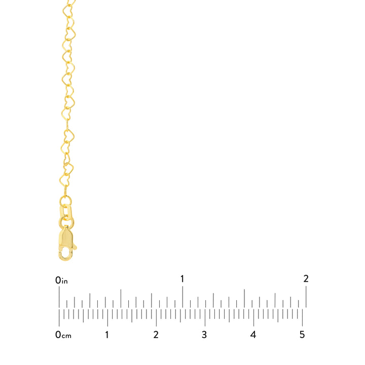 3.50mm Twist Heart Chain