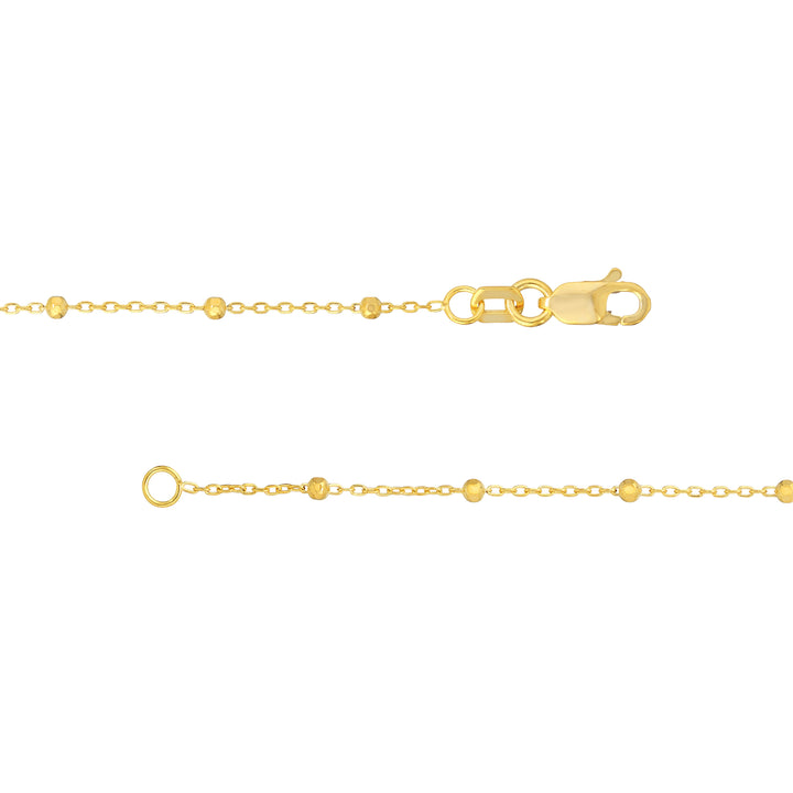 Faceted Bead Saturn Chain