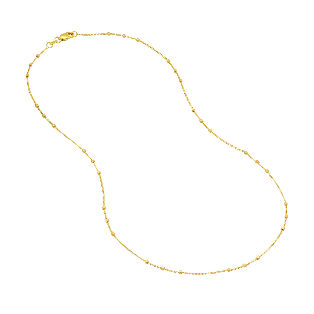 Triple Bead Saturn Chain with Lobster Lock