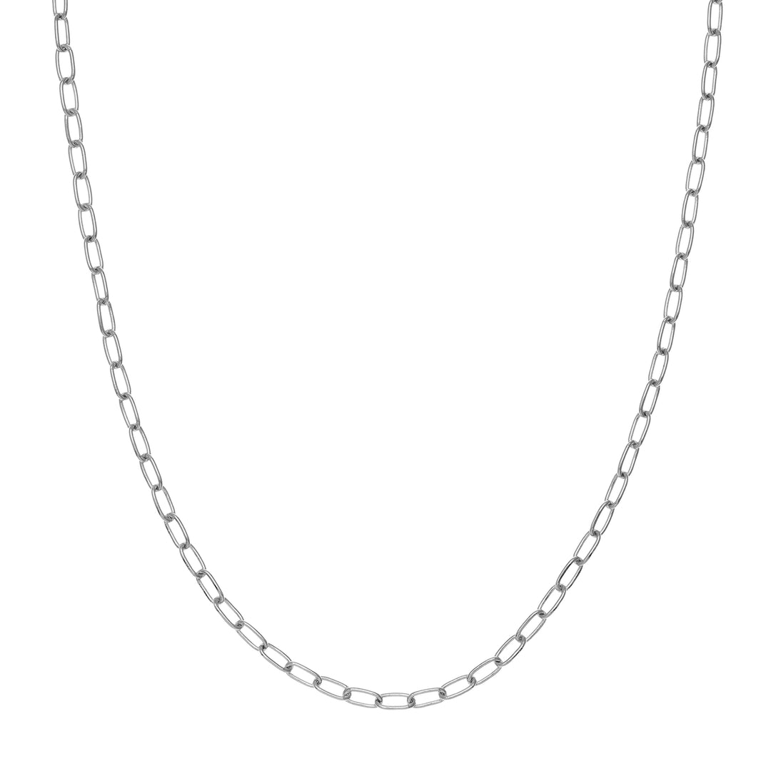 3.45mm Paper Clip Chain with Lobster Lock