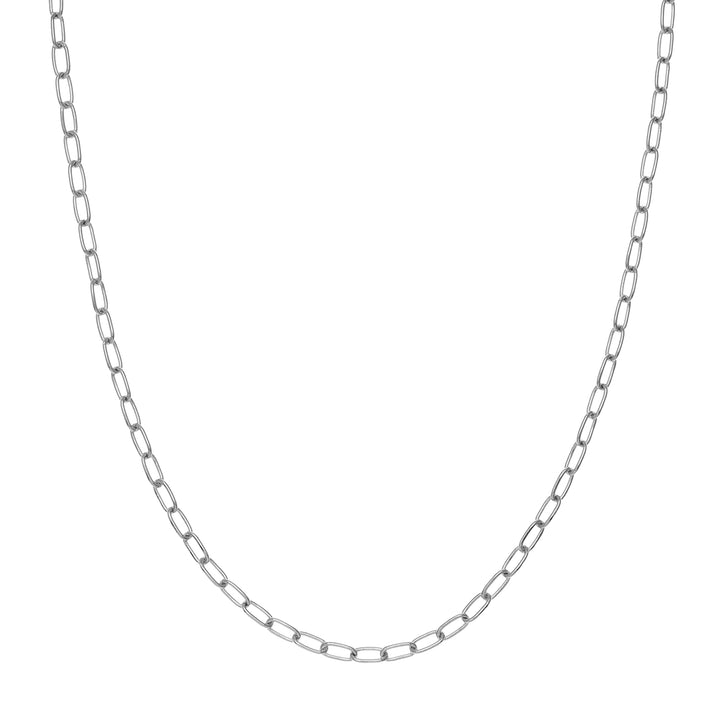 3.45mm Paper Clip Chain with Lobster Lock