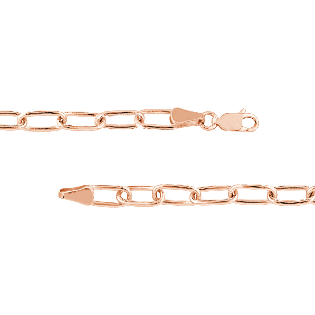 5mm Paper Clip Chain with Lobster Lock