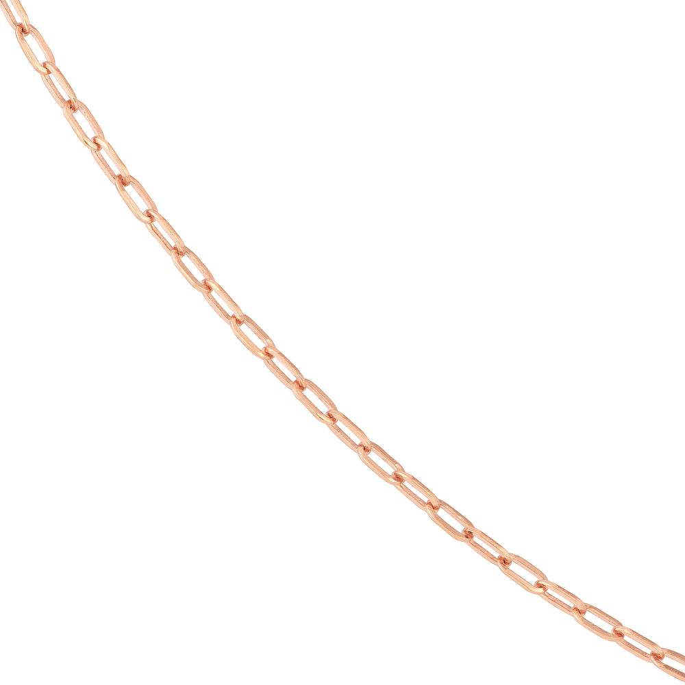 2.5mm Paper Clip Chain with Pear Shape Lock