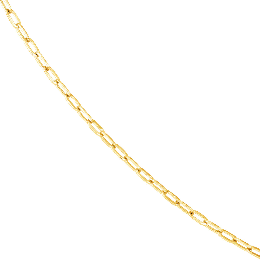 2.5mm Paper Clip Chain with Pear Shape Lock