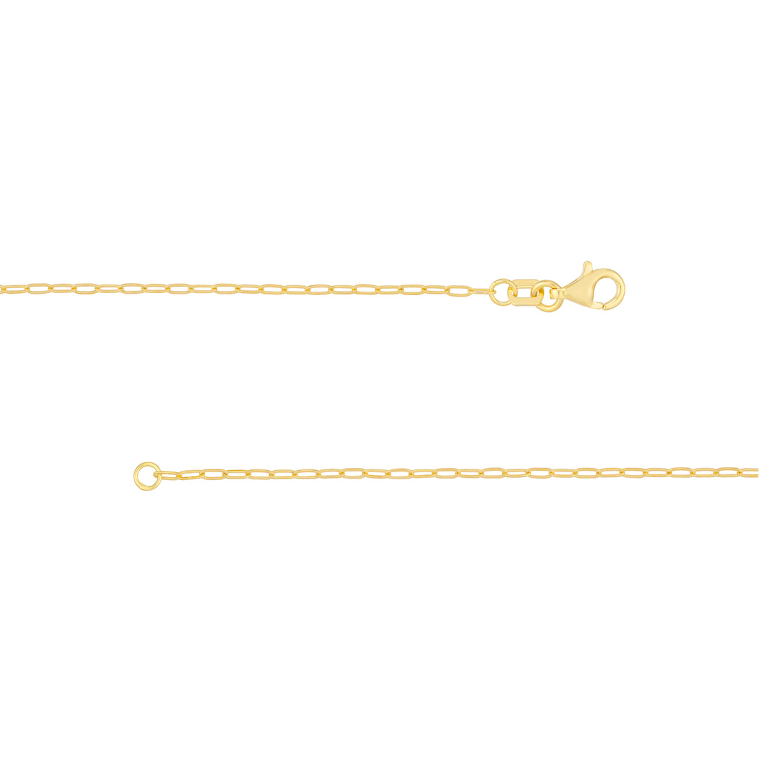 1.30mm Paper Clip Chain with Pear Shape Lobster Lock