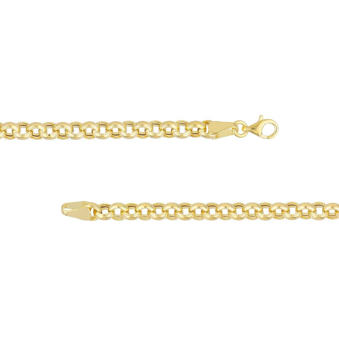 5.2mm Hollow Rolo Chain with Pear Lobster Lock