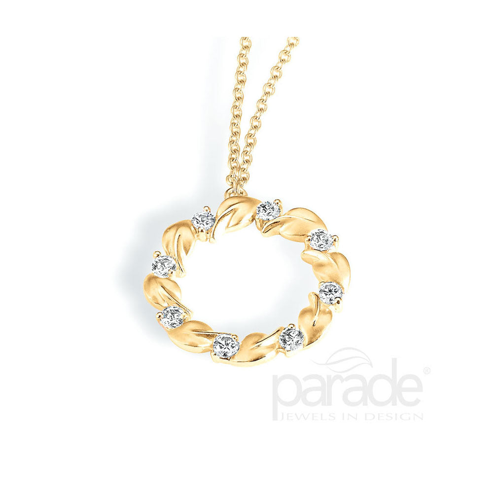 Diamond Lyria Leaves Necklace