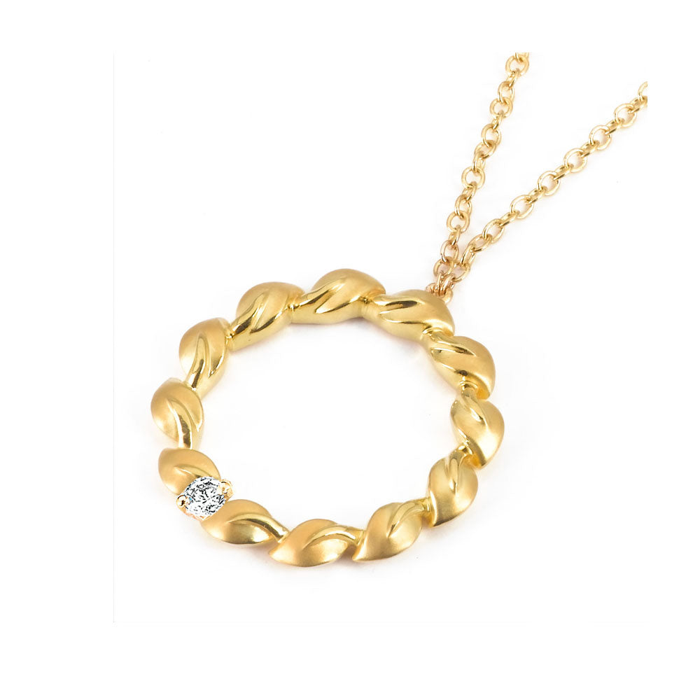 Diamond Lyria Leaves Necklace