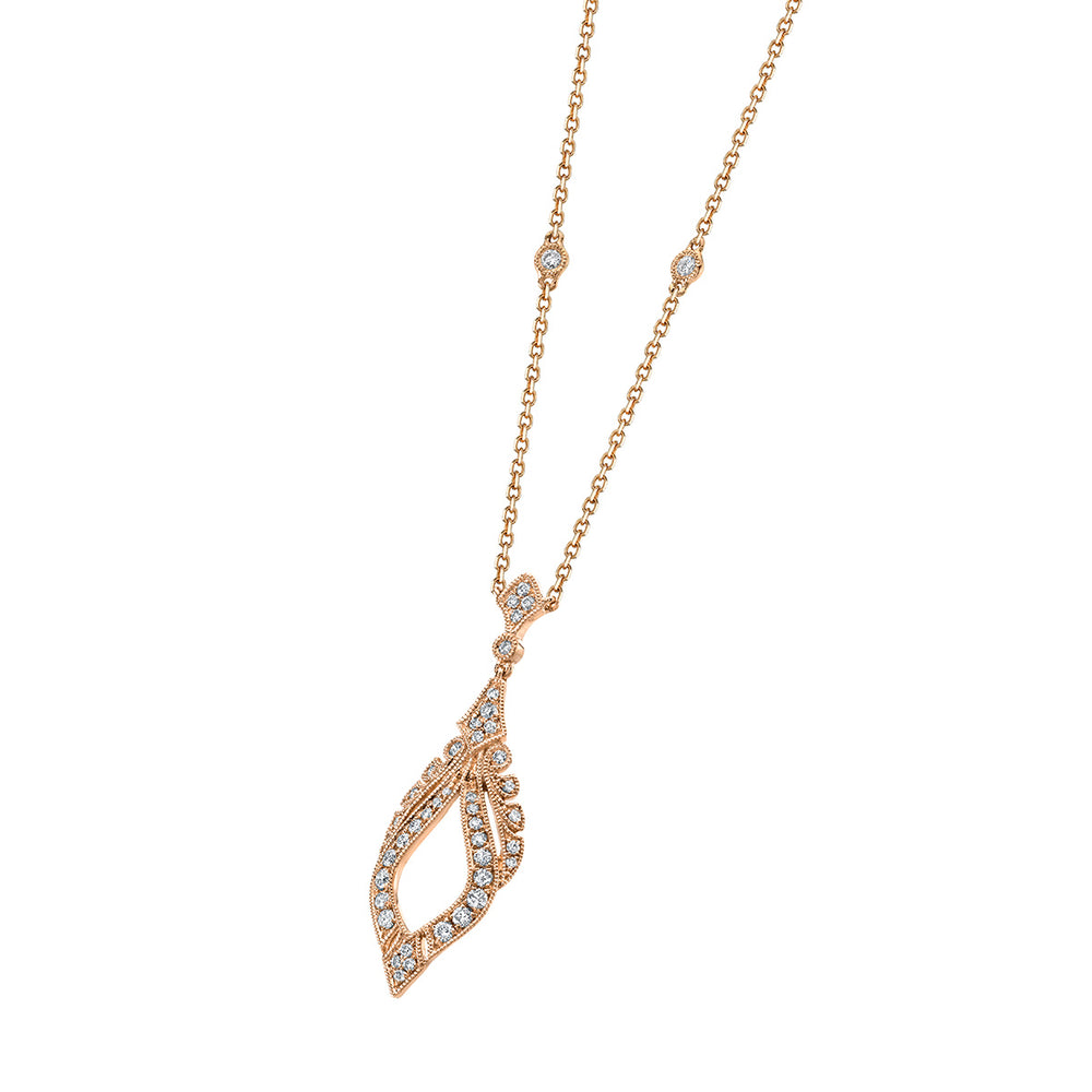 Diamond Milgrain Necklace