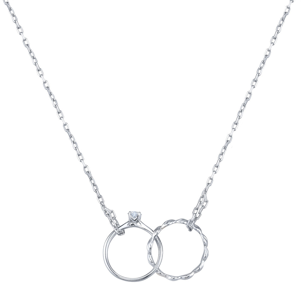 Round Diamond Solitaire Necklace