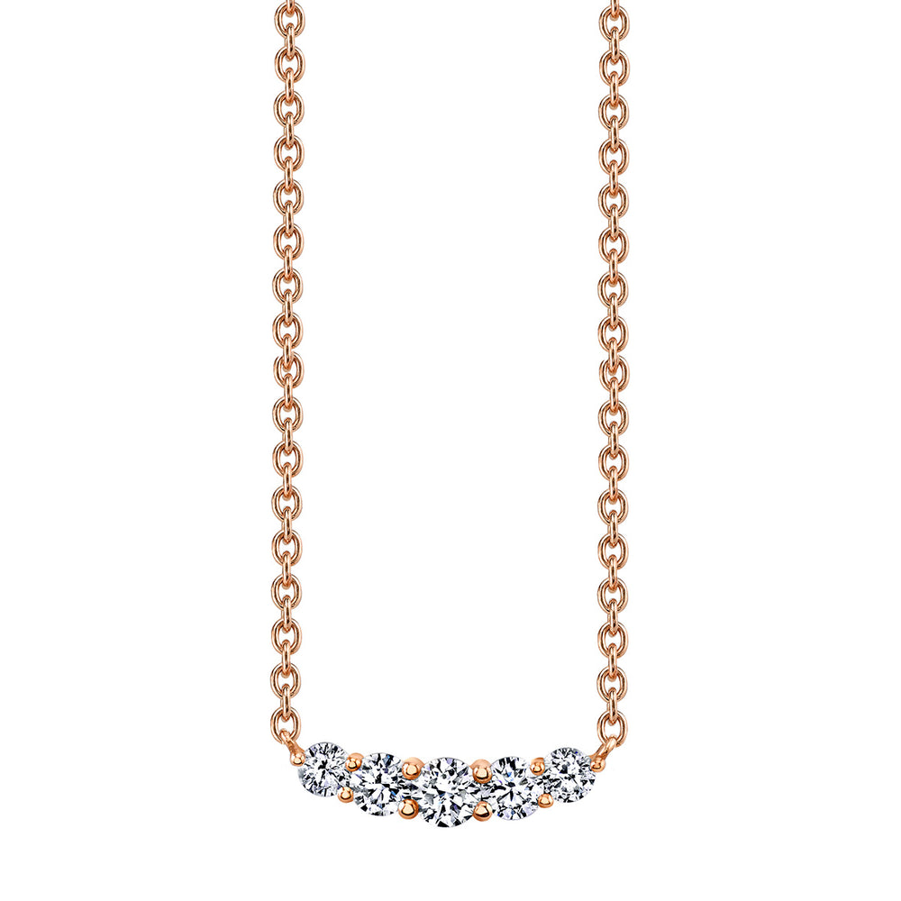 Diamond Curved Necklace
