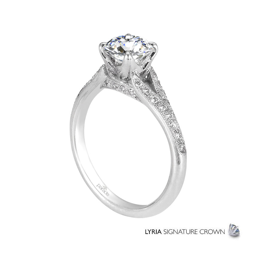 Diamond Milgrain Engagement Ring