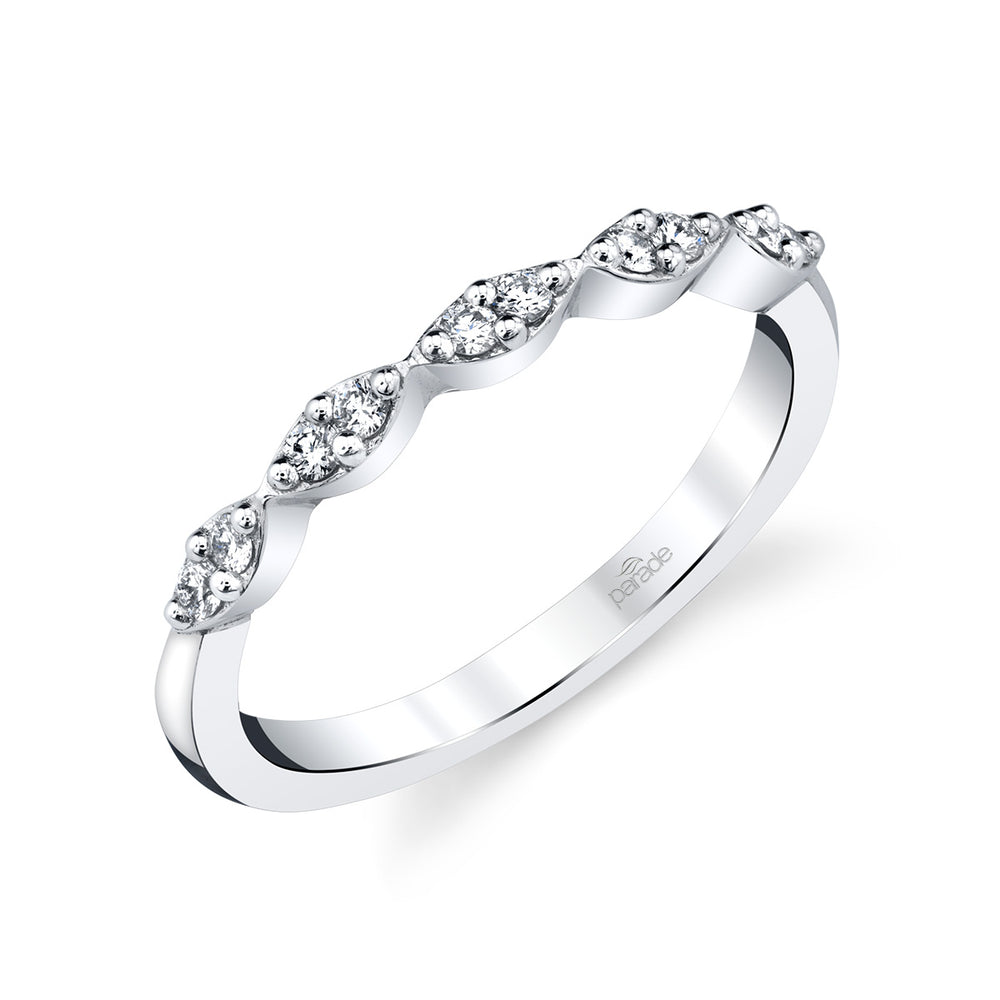Diamond Geometric Wedding Band