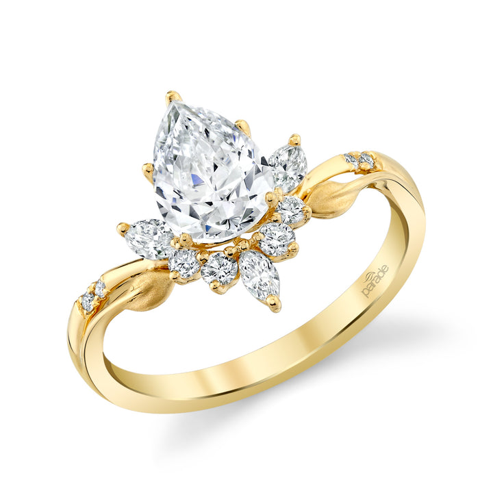 Round Diamond Cluster Engagement Ring