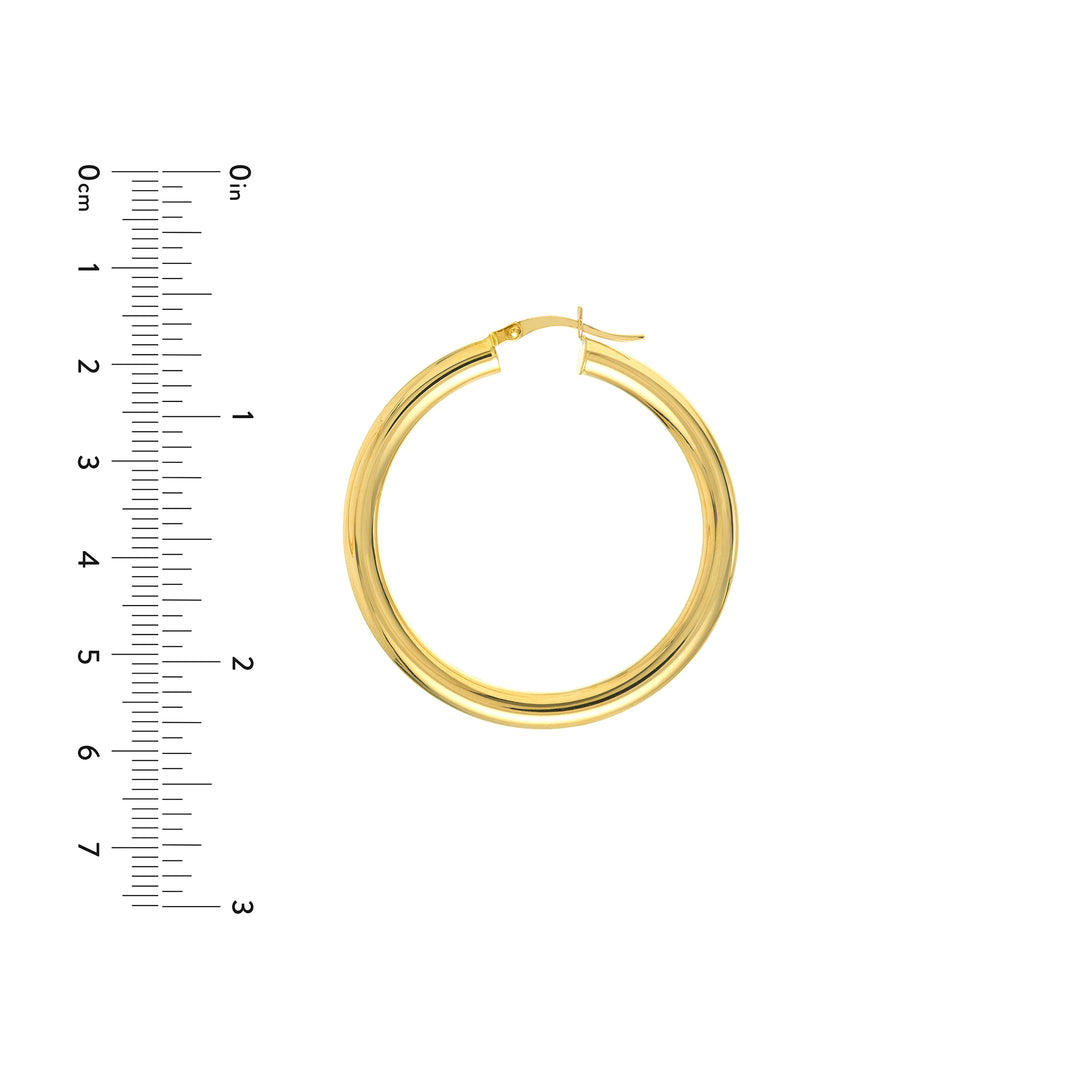 40mm x 4mm Polished Hoop Earrings