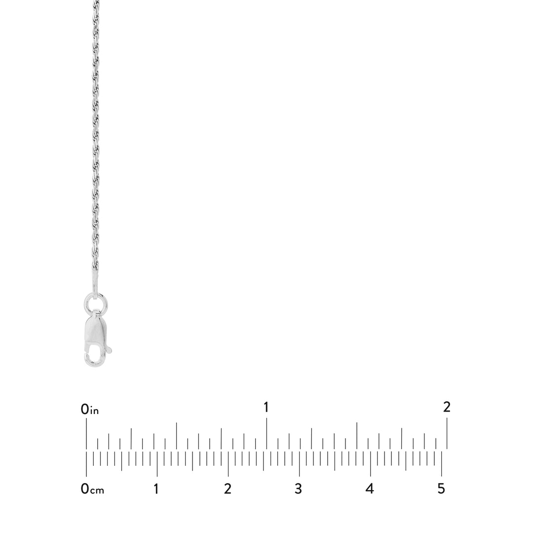 Sterling Silver 1.3mm D/C Rope Chain