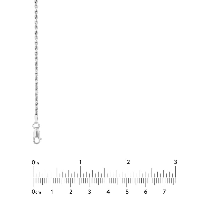 Sterling Silver 2mm D/C Rope Chain