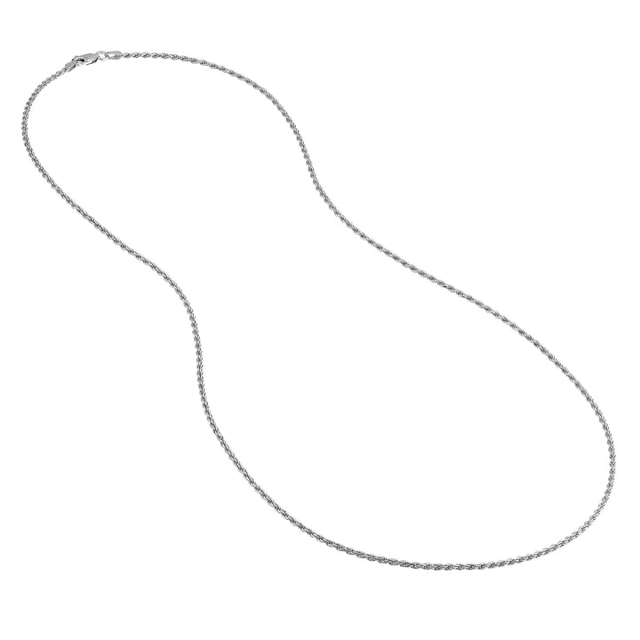 Sterling Silver 2mm D/C Rope Chain