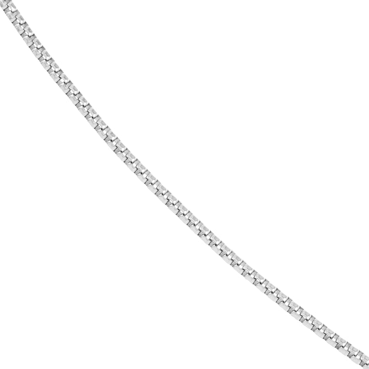 Sterling Silver 1.7mm Round Box Chain with Pear Lobster Lock
