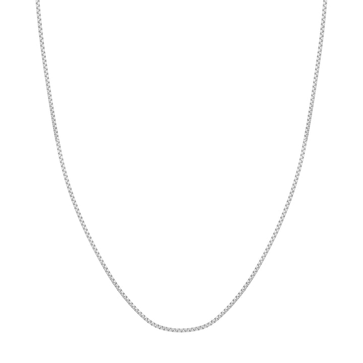 Sterling Silver 1.7mm Round Box Chain with Pear Lobster Lock