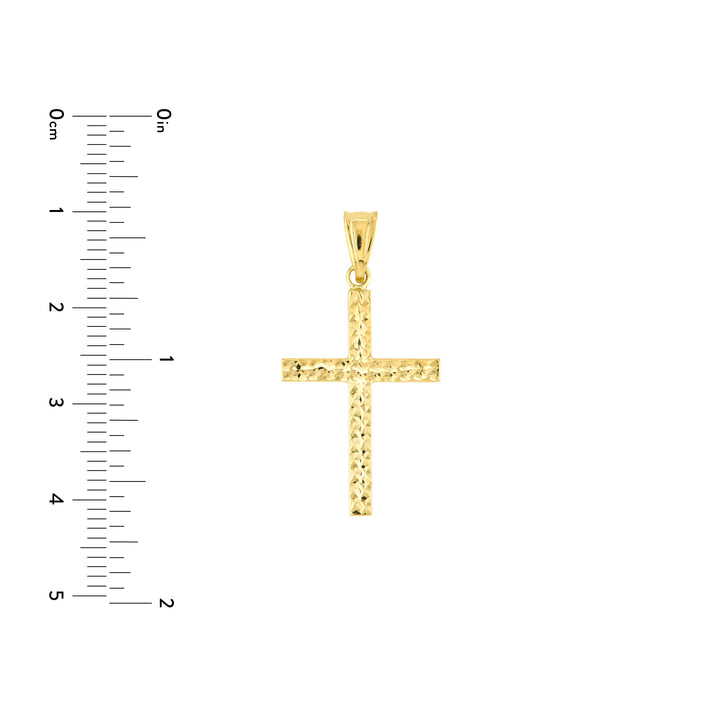 Reversible D/C and Polished Cross Pendant