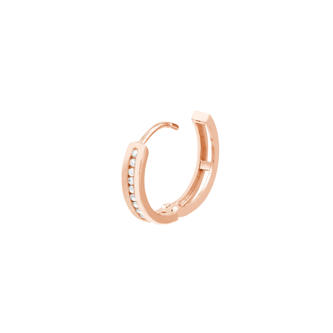 Reversible CZ Hoop Earrings