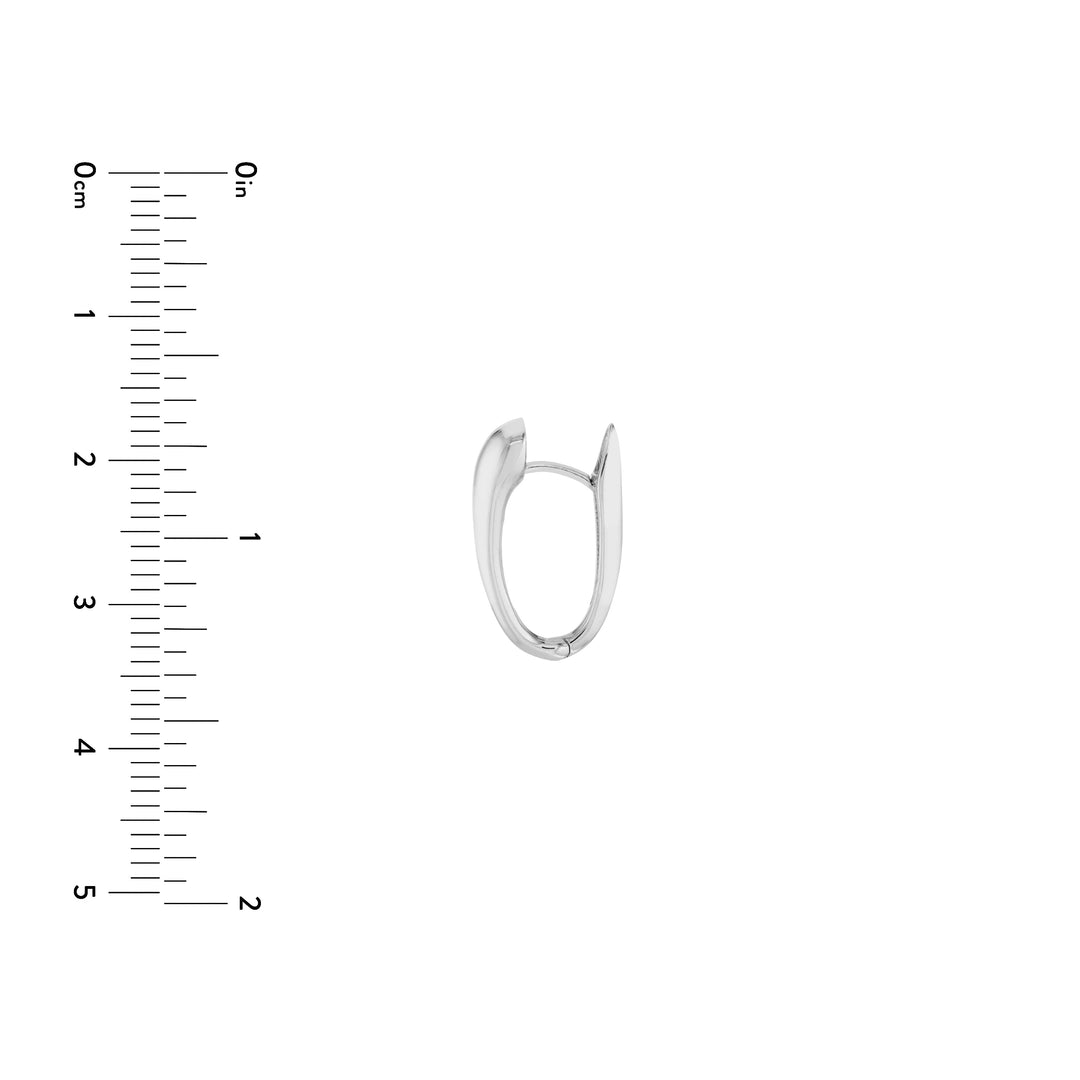 Tapered Oval Hoop Earrings