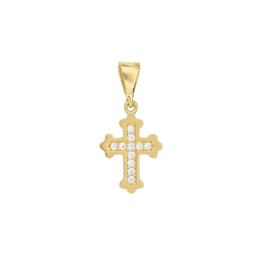 Fleury Mini CZ Cross Pendant