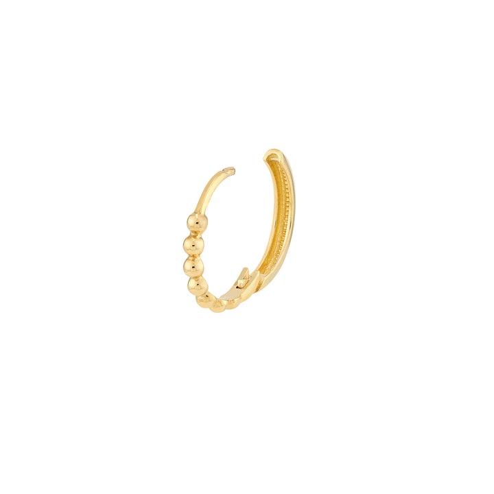 Beaded Huggie Hoop Earrings