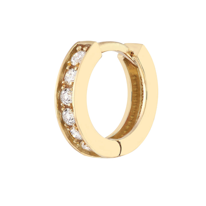 1/8tcw Diamond 10mm Hoop Earrings