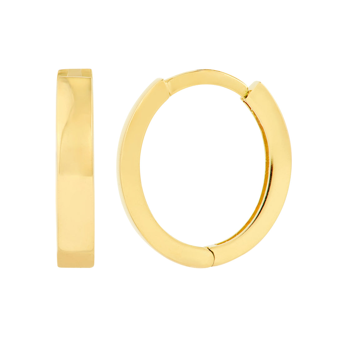 2mm Oval Hoop Earrings