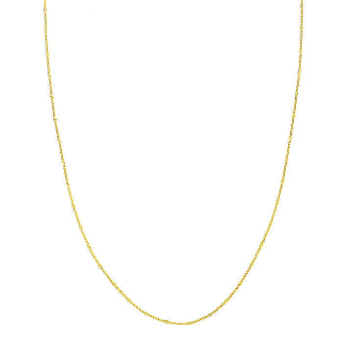 Curb Saturn Chain with Diamond-Cut Stations