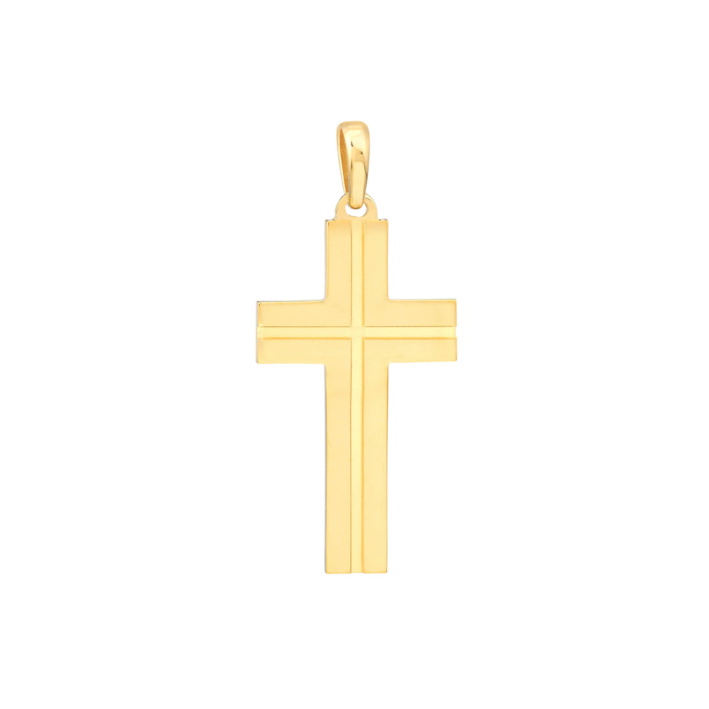 Fancy Polished Grooved Cross