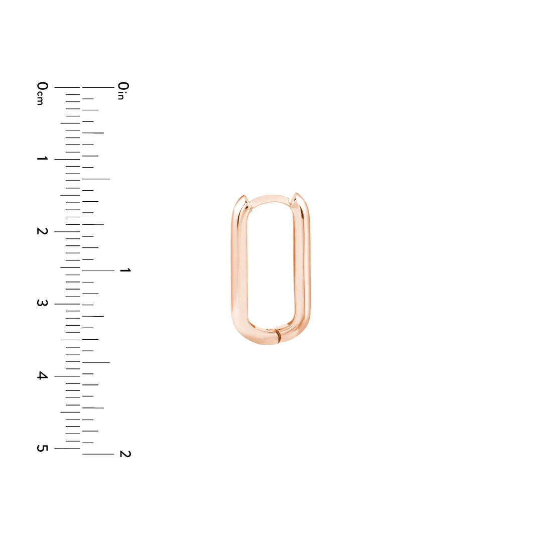 20mm Oblong Polished Mini Hoops