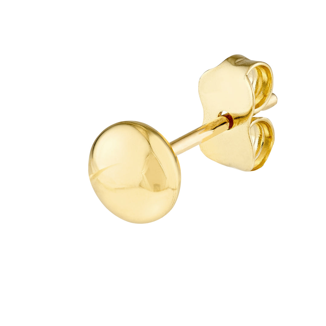 5.5mm Flat Round Pebble Stud Earrings