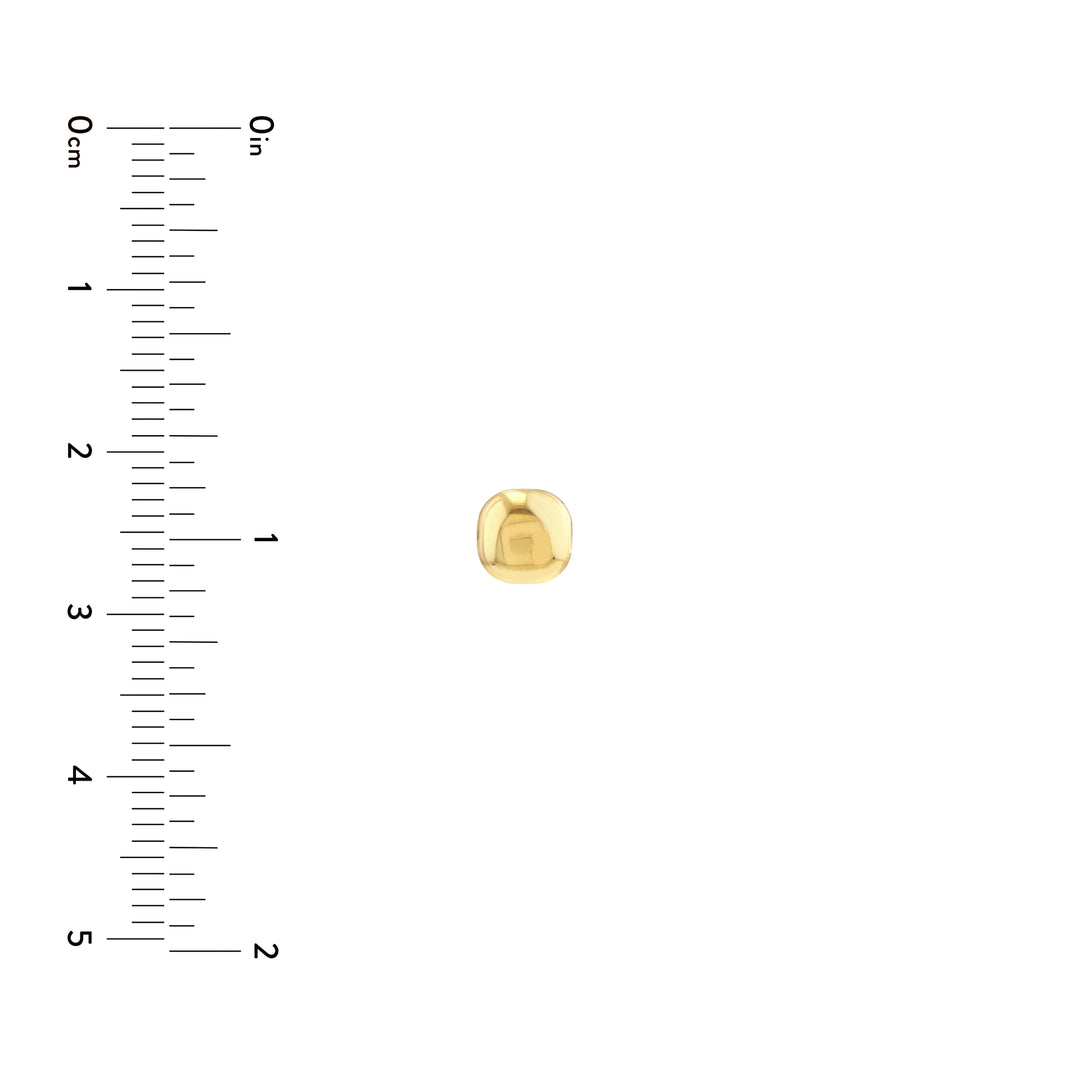 6.0mm Cushion Pebble Stud Earrings