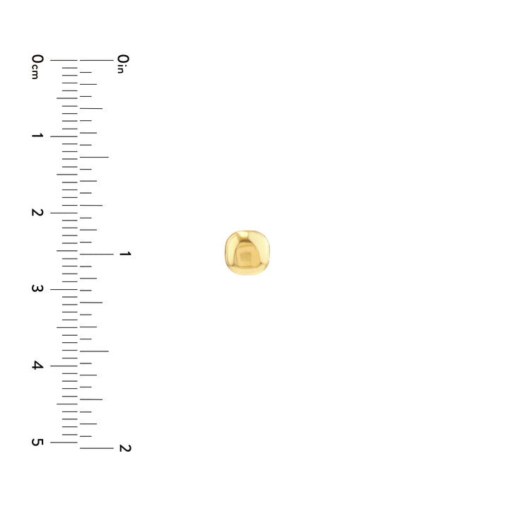 6.0mm Cushion Pebble Stud Earrings