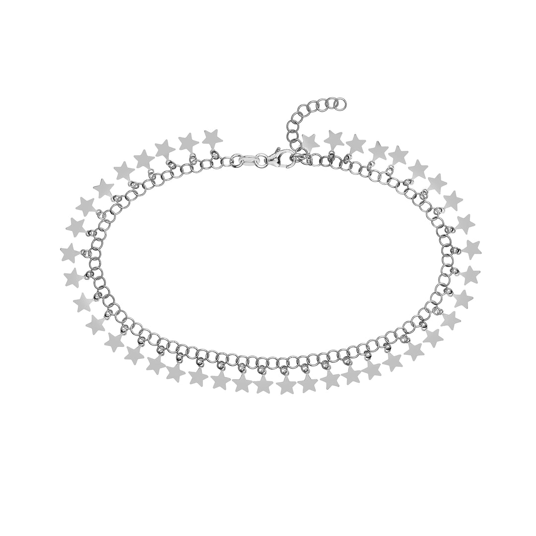 Round Link Hanging Stars Anklet