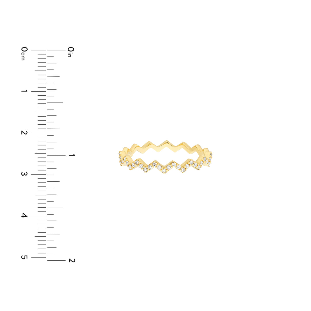 Diamond Polished Zig Zag Ring