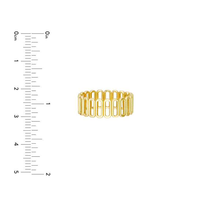 Open Paper Clip Side by Side Ring