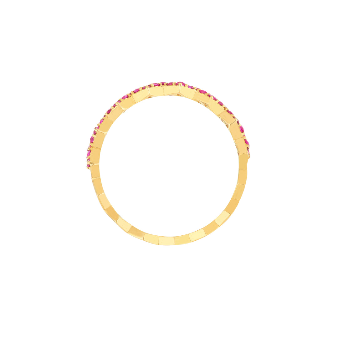 Ruby Stones Zig Zag Ring