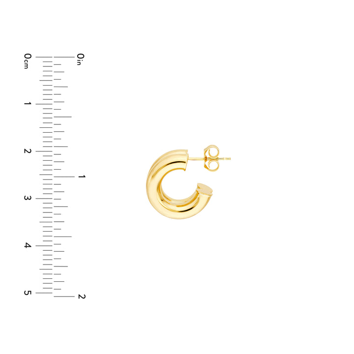 15mm Small Double Open Hoop Earrings