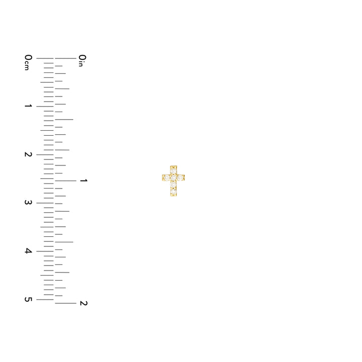 1/8tcw Diamond Cross Stud Earrings