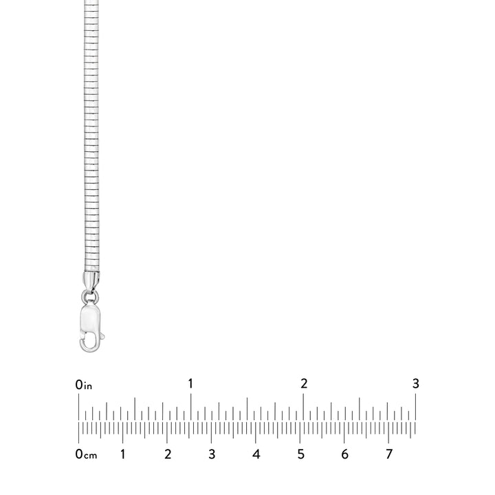 4.10mm Sterling Silver Domed Omega Chain