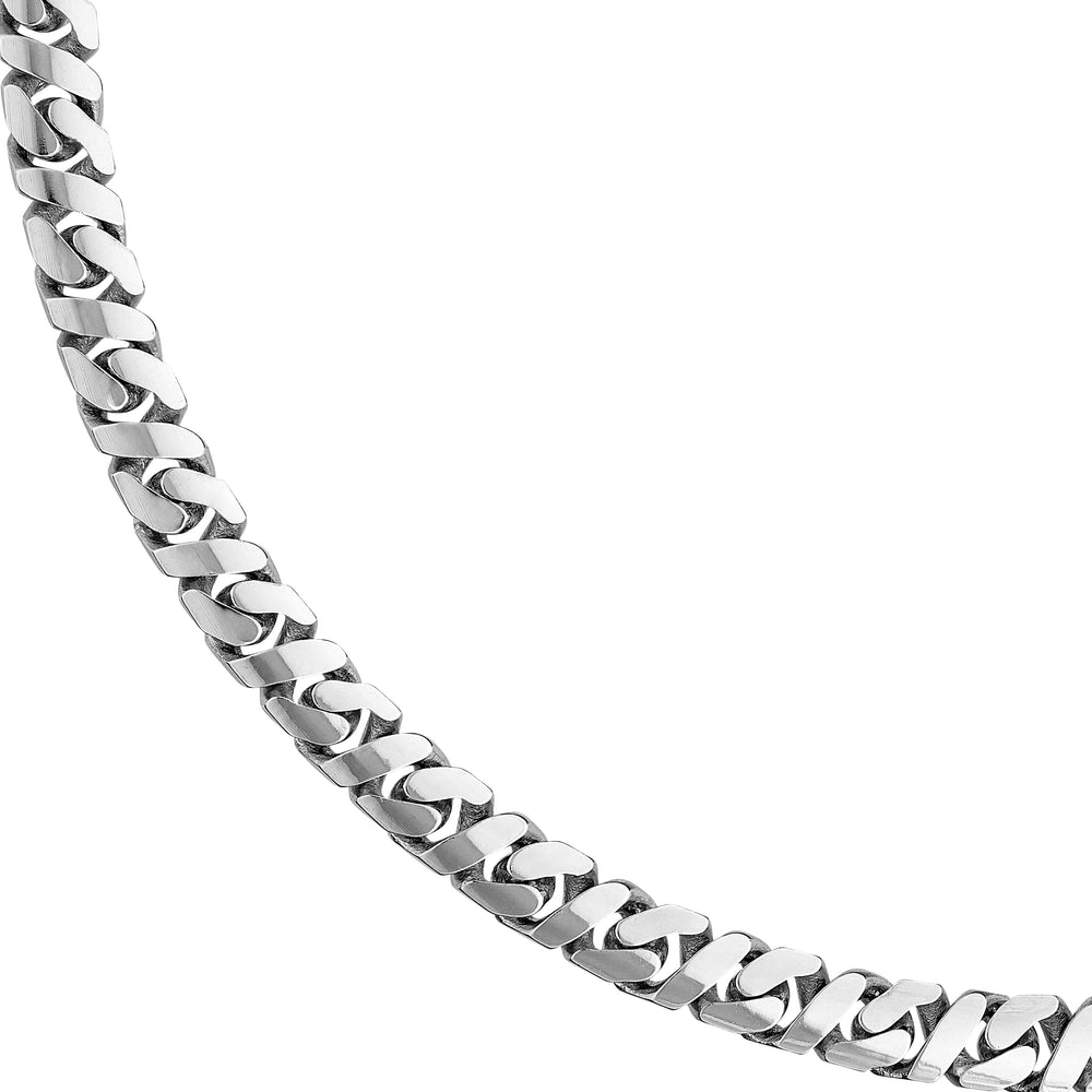 Sterling Silver 7mm 8 Sided D/C Curb Chain